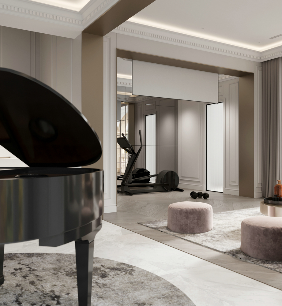 亞特蘭蒂斯現代法式別墅設計健身