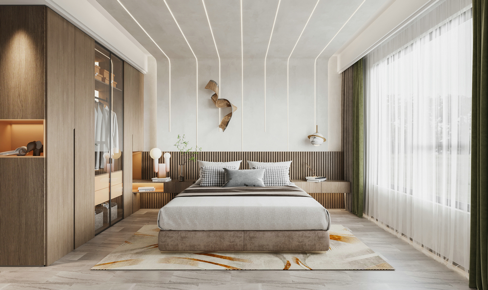 蘭香湖壹號230平現代輕奢設計臥室