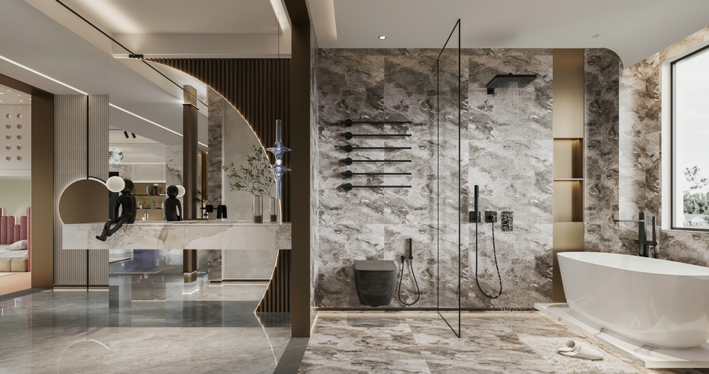 蘭香湖壹號230平現代輕奢設計主衛