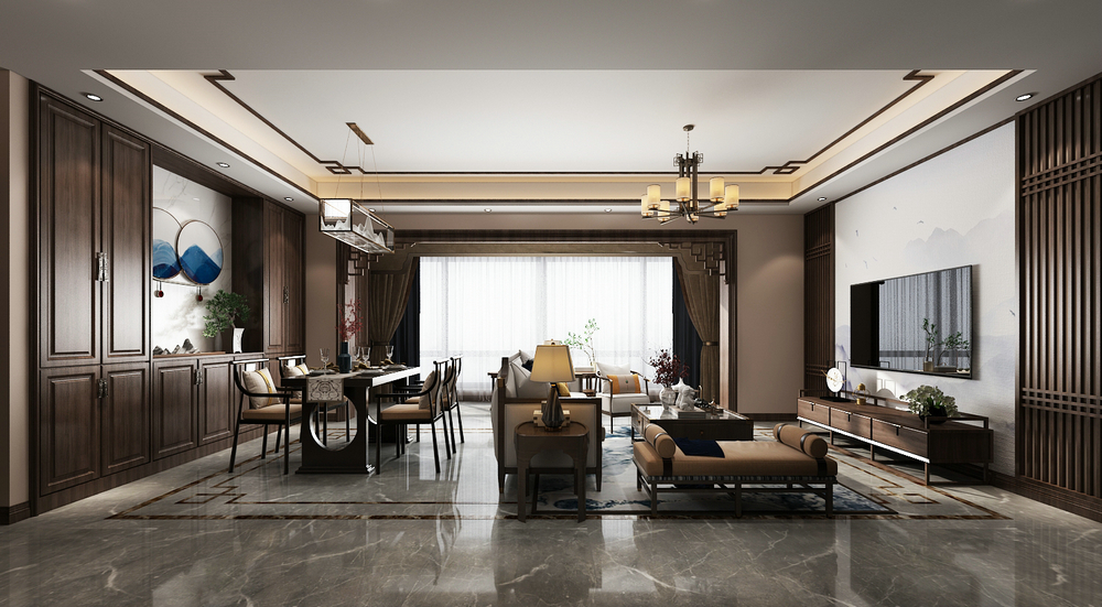 保利拉菲公館180平大平層設計餐廳