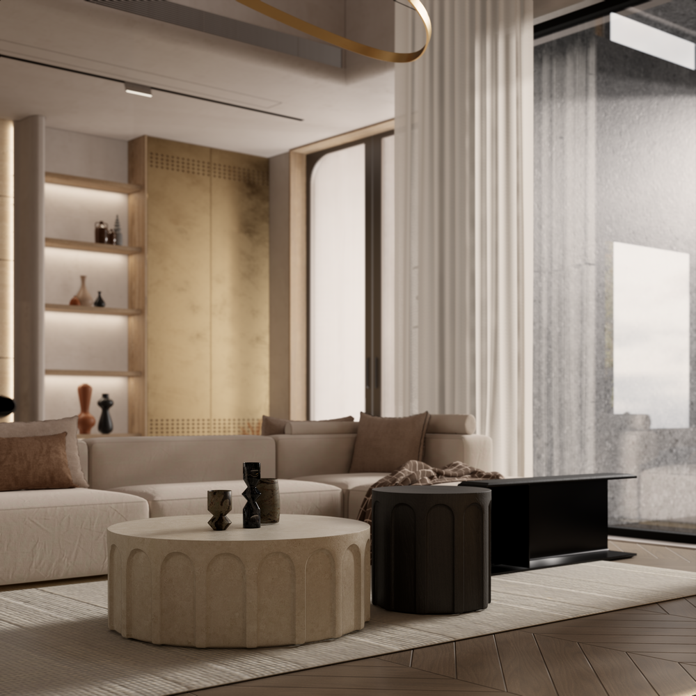 北京城建龍樾灣500平聯排別墅設計酒柜