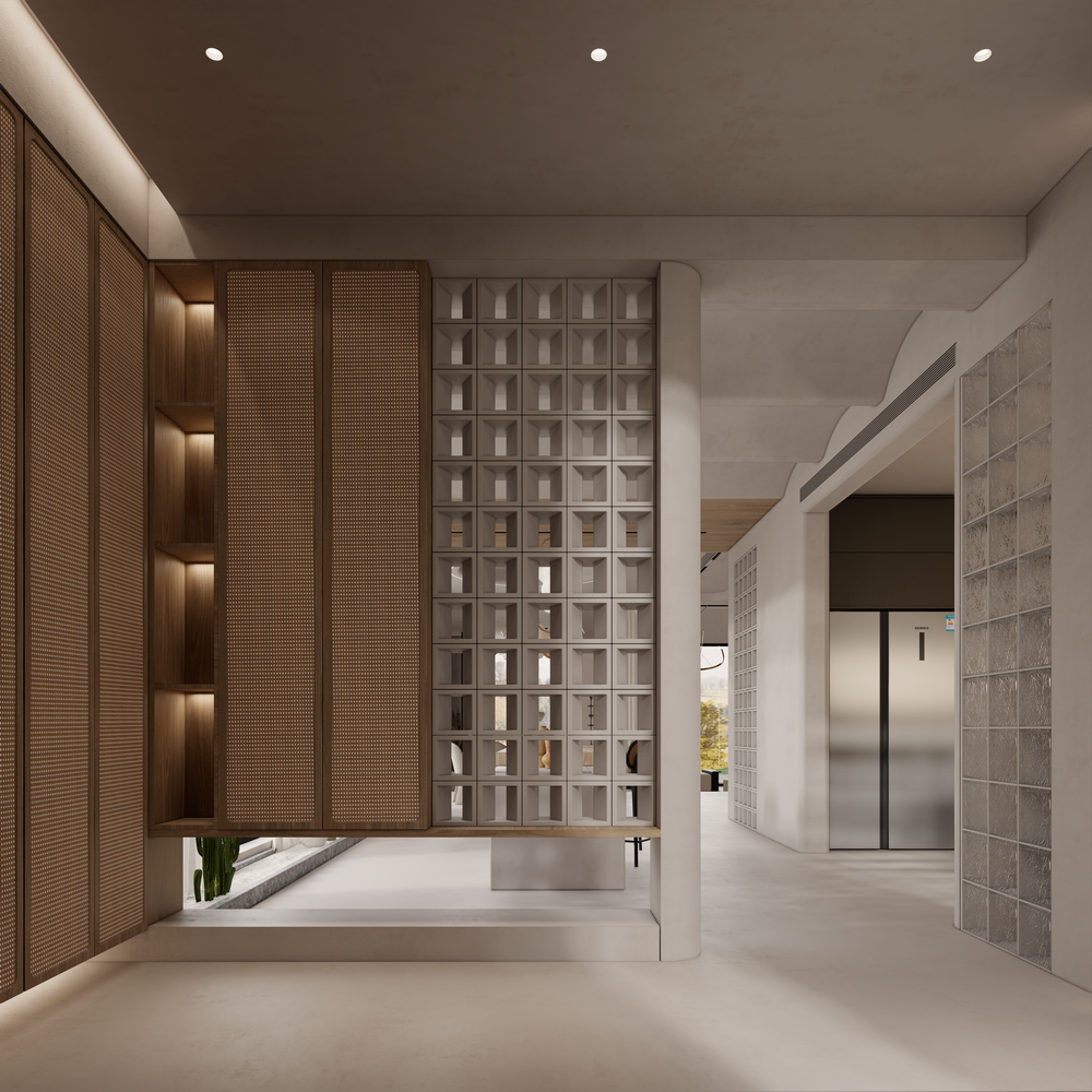 北京城建龍樾灣500平聯排別墅設計玄關