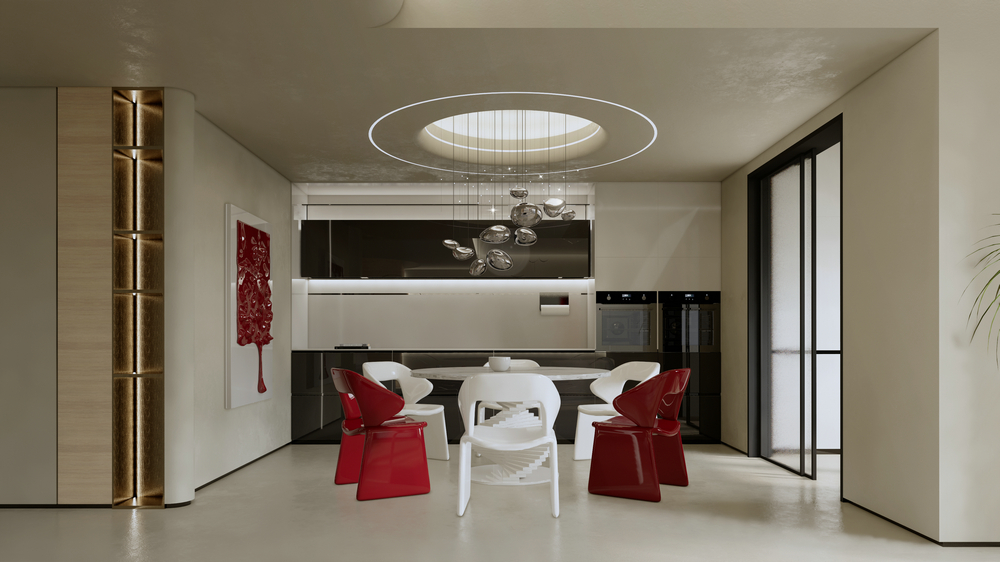 麓湖麒麟薈230平躍層設計餐廳