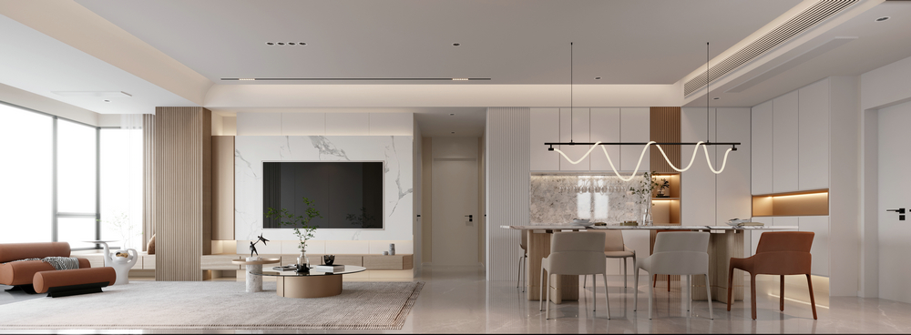 凱德世紀名邸三居室設計電視墻