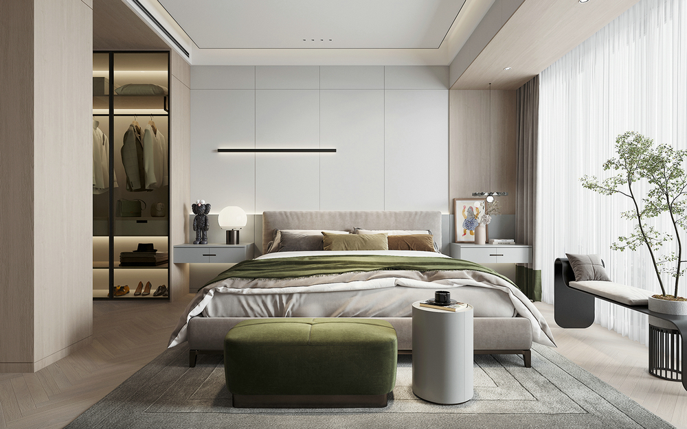 隆昌200大平層設(shè)計臥室