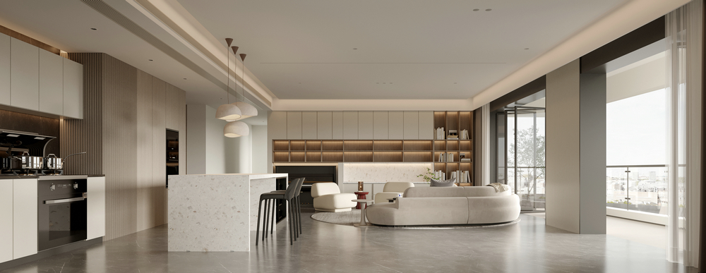 世紀水岸180大平層設計客廳