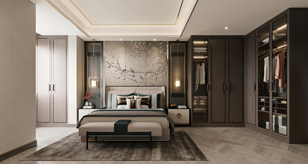 芙蓉古城800平方新中式設計主臥