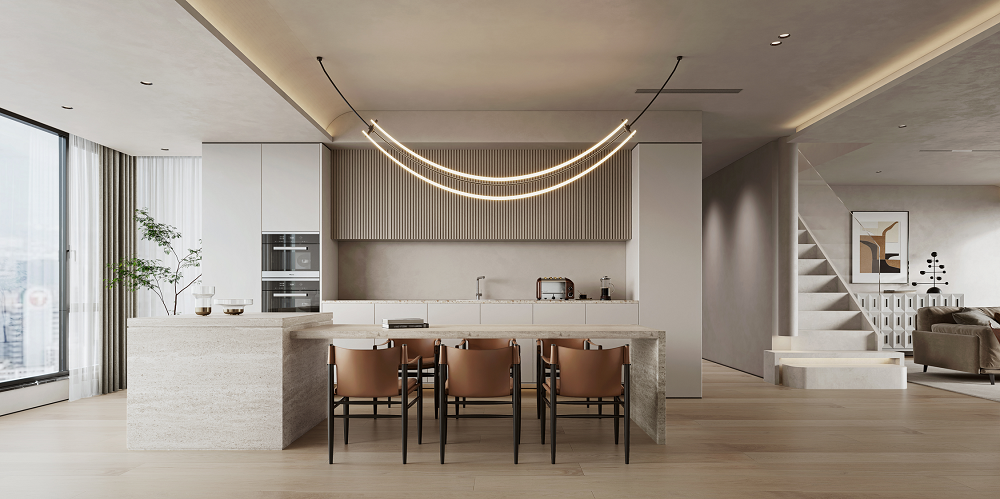 保利大國璟 189平侘寂大平層設計餐廳