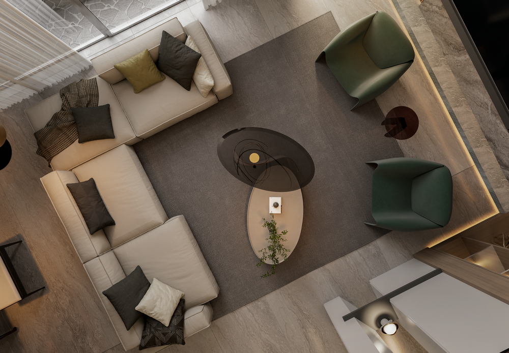 南郡七英里400平聯(lián)排別墅設(shè)計(jì)鳥瞰圖