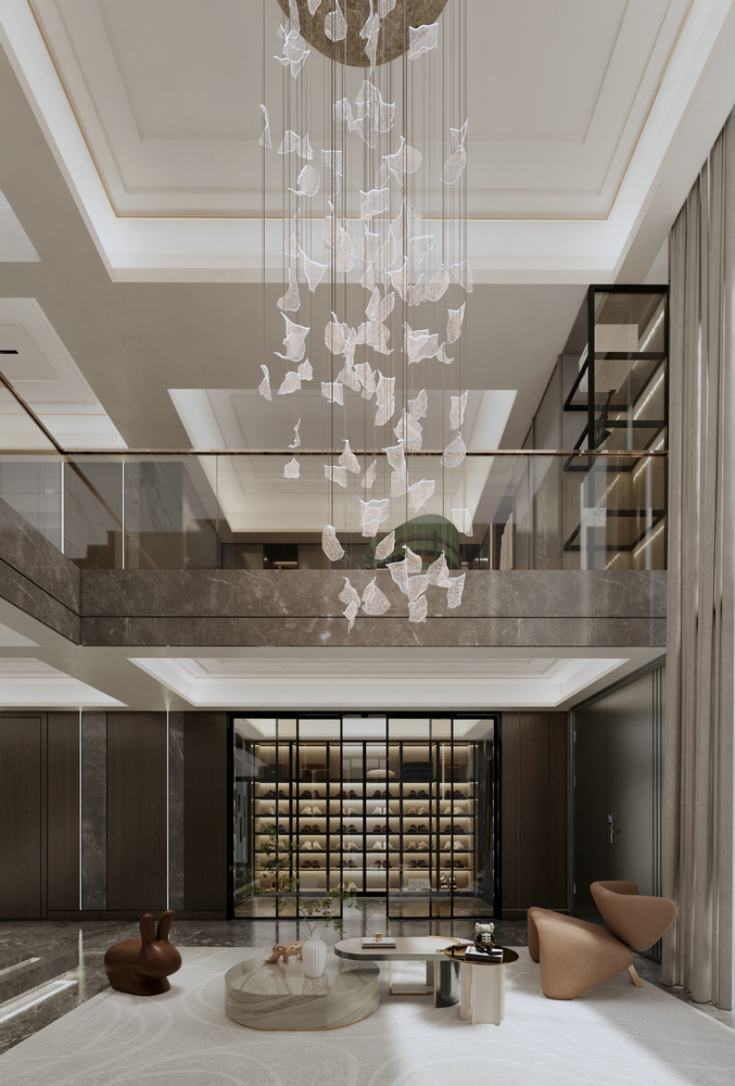 湖南常德500平聯排別墅設計二樓休閑區