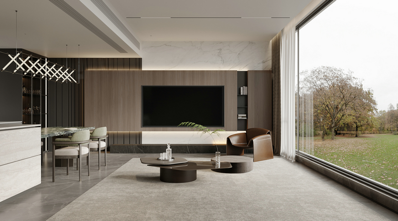 奧園云璟230平意式輕奢設計客廳