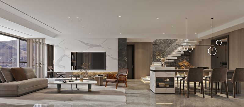 香門第中式別墅設(shè)計客廳