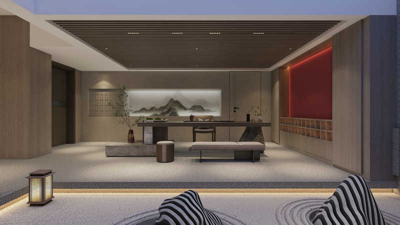 香門第中式別墅設(shè)計茶室