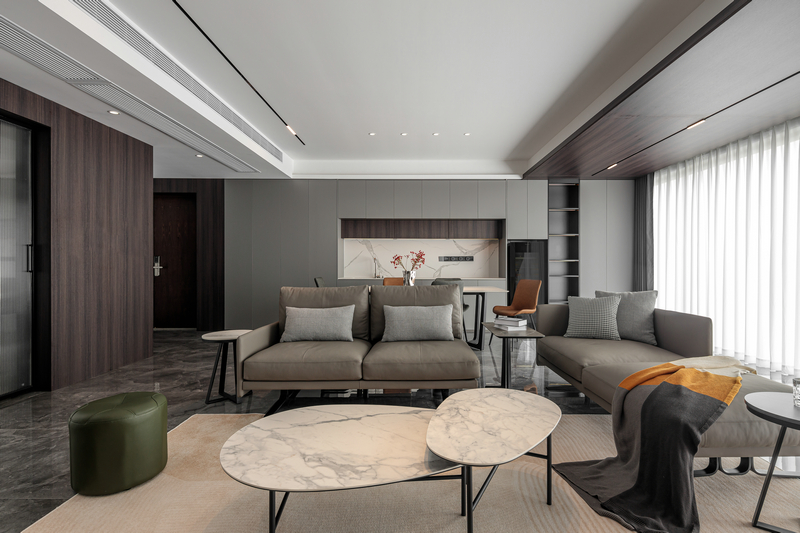 ?花照云庭170平現代實景圖客廳