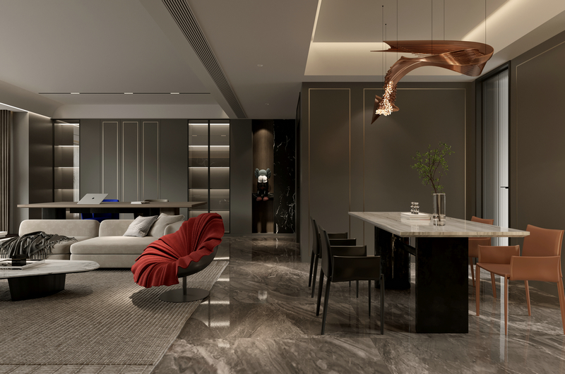 蘭臺府140平輕奢餐客廳