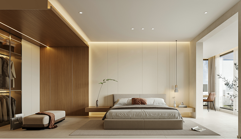 城南一號195平大平層設計裝修主臥