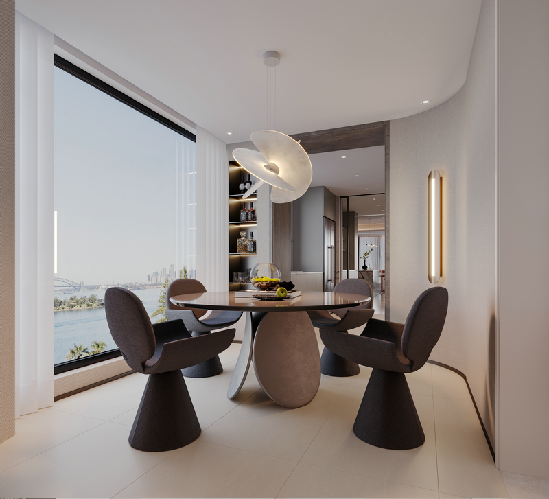 復地金融島220平大平層設計裝修餐廳