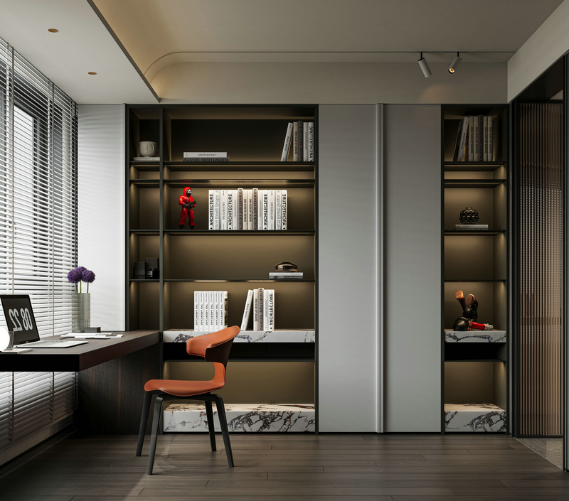 復地金融島220平大平層設計裝修書房區