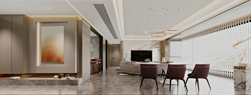 中海浣云居188平設(shè)計客廳