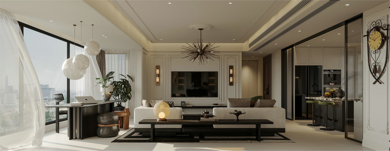 中海浣云居168平設計客廳