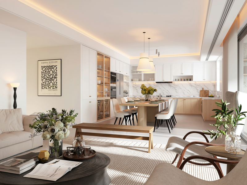 萬科公園五號200平精裝房重裝客餐廳