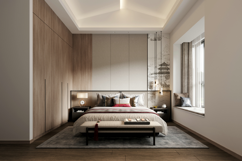 怡豐新城230平新中式設計主臥