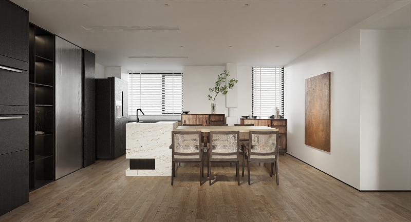 英郡180平現(xiàn)代自然設計餐廳