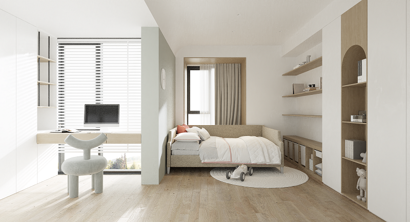 英郡180平現(xiàn)代自然設計主臥