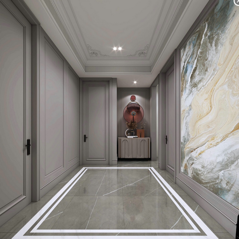 成都后花園380平法式風格設(shè)計門廳