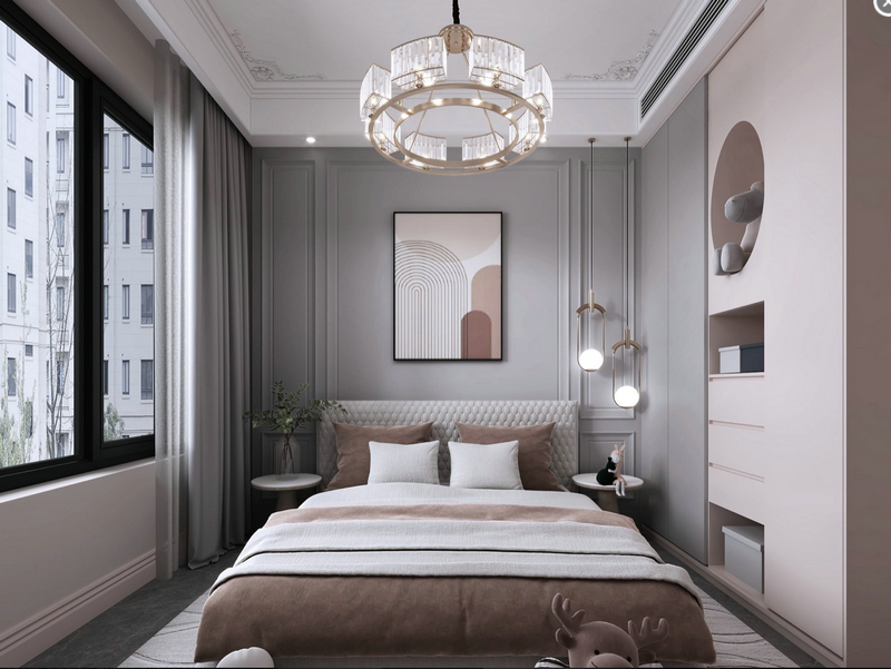 成都后花園380平法式風格設(shè)計小孩房