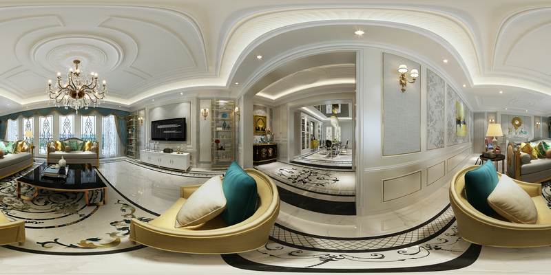 擎天半島300平設計客廳