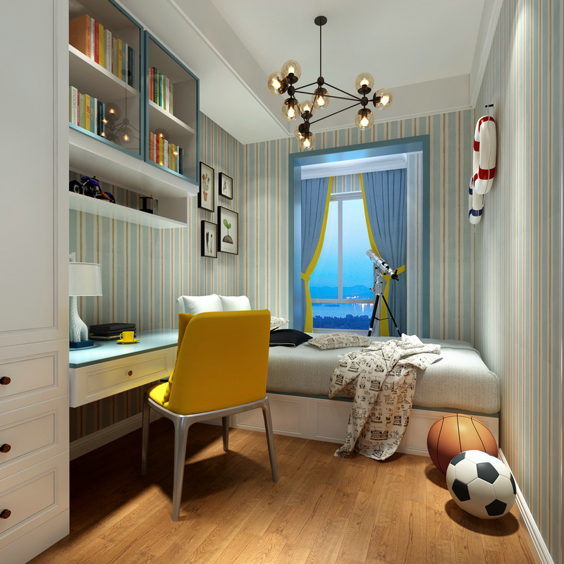 建發(fā)翡翠鷺洲450平別墅設(shè)計(jì)小孩房