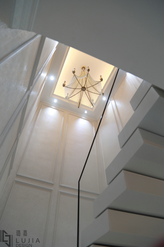 西樾錦宸別墅設計法式實景吊燈