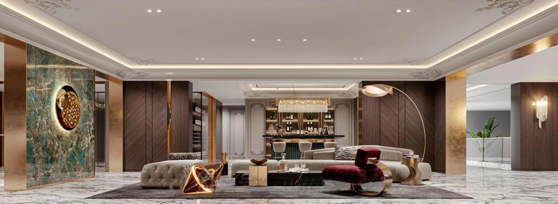 麓山國際法式別墅設計休閑廳