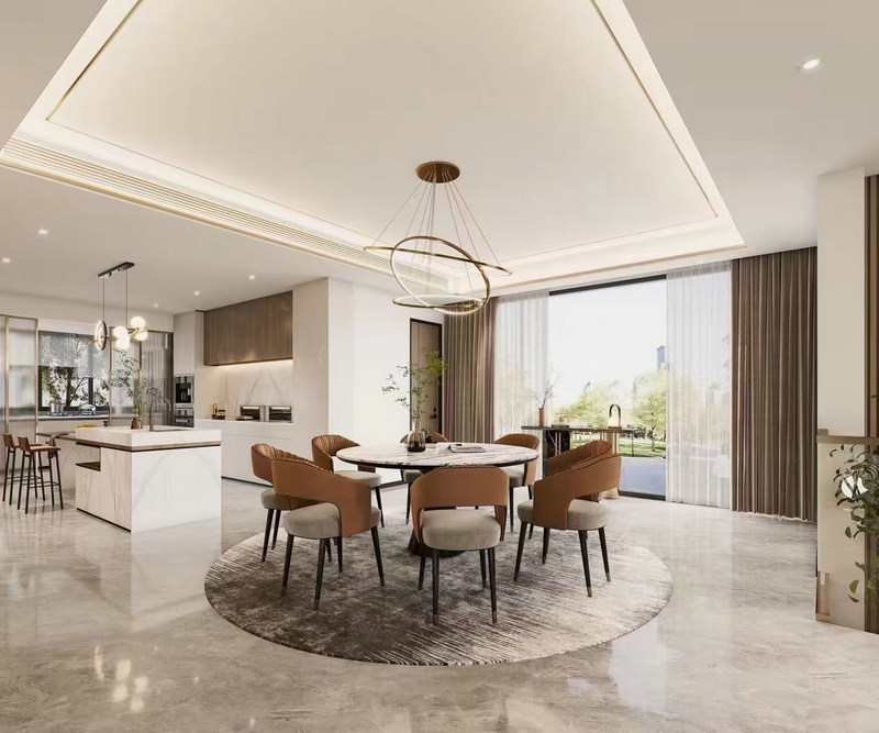 萬辰柳莊現代別墅設計餐廳