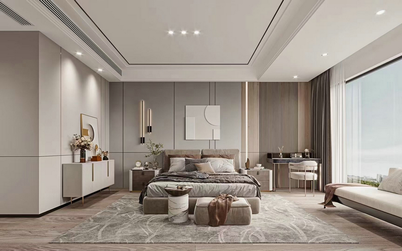 萬辰柳莊現代別墅設計臥室