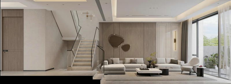 東山國際·君度半山別墅設計客廳沙發區