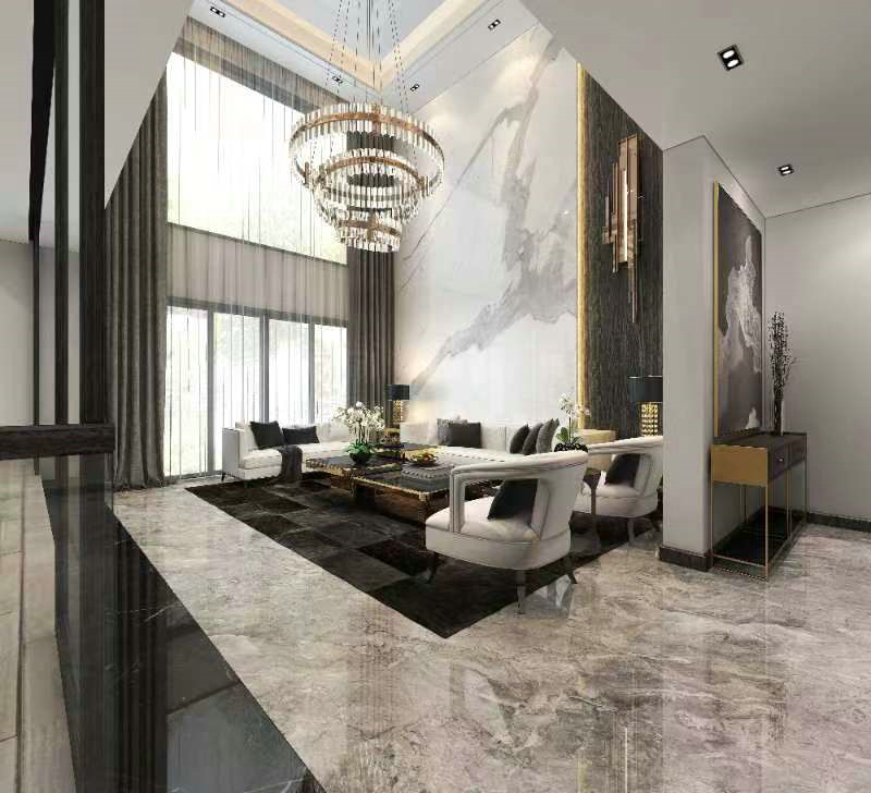 保利西子城-現代別墅設計客廳