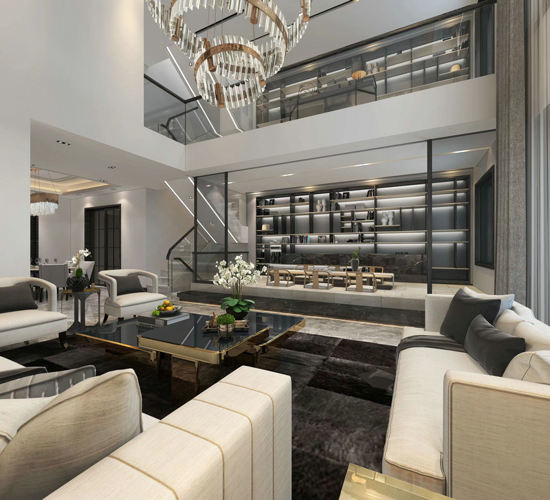 保利西子城-現代別墅設計客餐廳