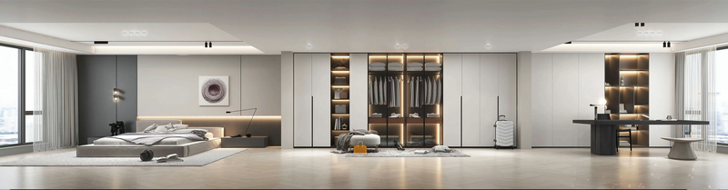 棠湖泊林城-現代輕奢-別墅設計主臥