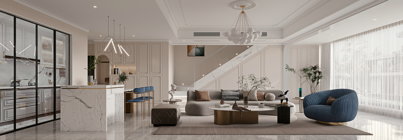 中海云麓世家-法式輕奢-180客廳