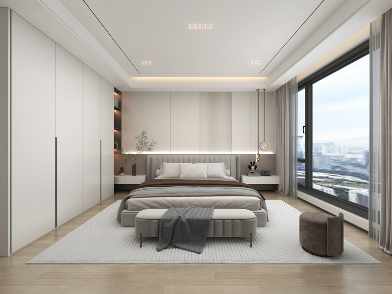 中南樾府別墅設(shè)計-現(xiàn)代輕奢-460次臥