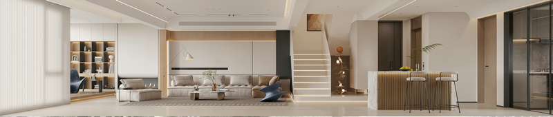 濱江天越別墅348平現(xiàn)代極簡樓梯