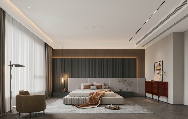 和今緣255平別墅|意式輕奢主臥