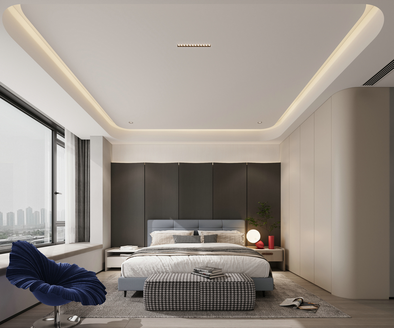 和今緣255平別墅|意式輕奢臥室