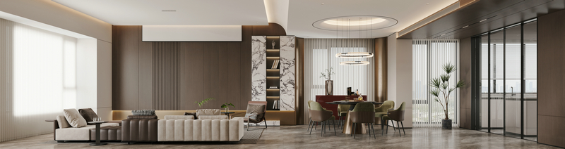 和今緣255平別墅|意式輕奢客廳