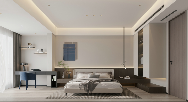 美泉悅府疊拼188平|意式輕奢主臥