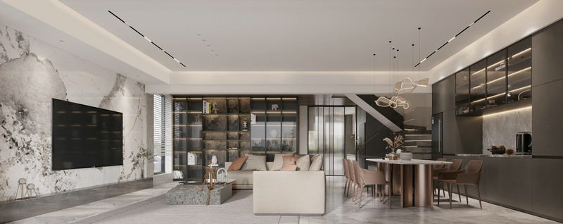 美泉悅府疊拼188平|意式輕奢餐廳