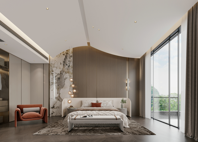 仟坤院子別墅343平現代輕奢老人房