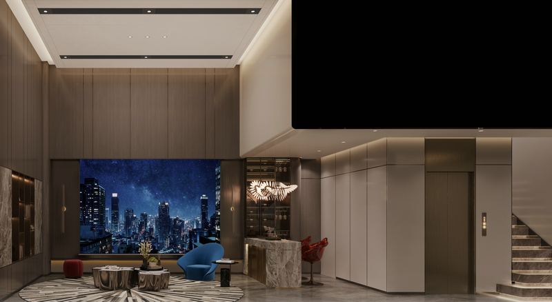 仟坤院子別墅343平現代輕奢影音區